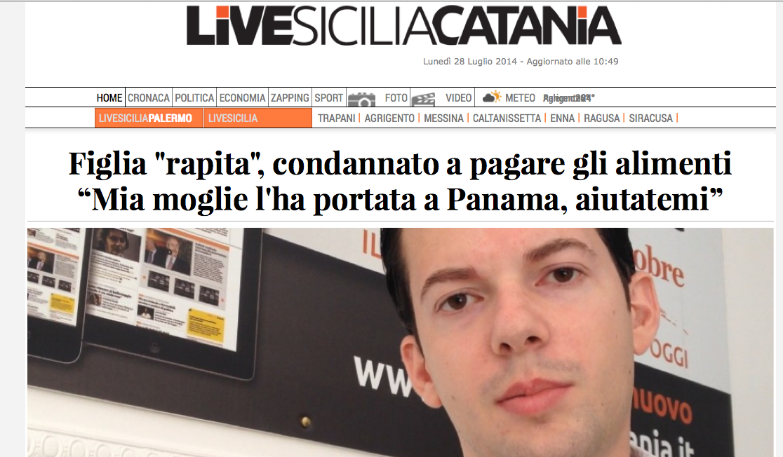 Figlia “rapita”, condannato a pagare gli alimenti http://goo.gl/QP7pnc