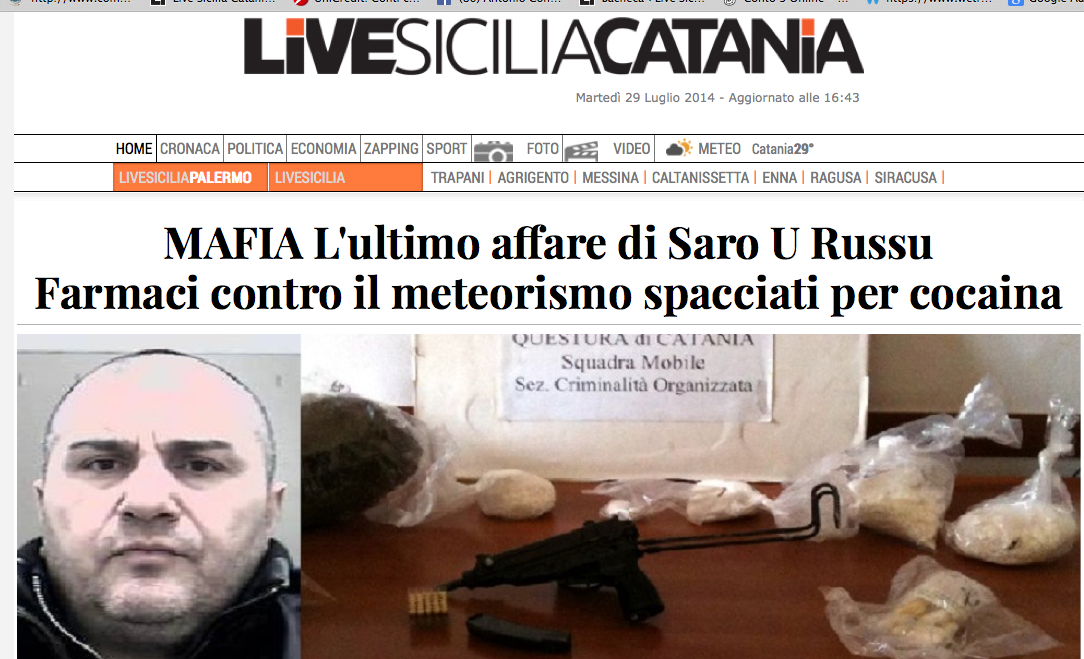 L’ultimo affare di Saro U Rossu: diuretici spacciati per cocaina