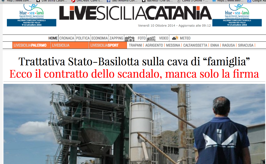 TRATTATIVA STATO-BASILOTTA SULLA CAVA DI FAMIGLIA – ECCO IL CONTRATTO DELLO SCANDALO