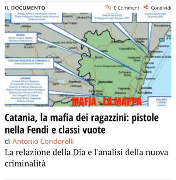 mafia catania pistole nella fendi
